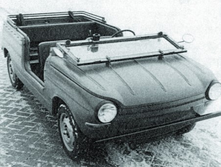 Daf 44 YA prototype with collapsed windscreen