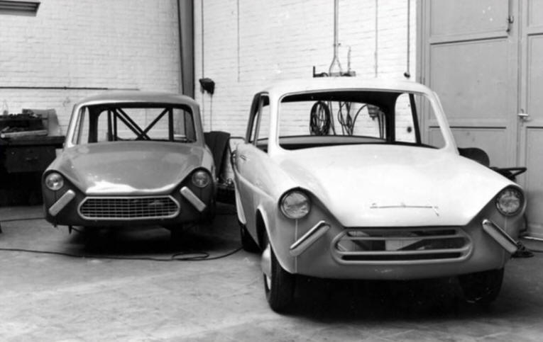 Daf 600 test models with diagonal bumpers