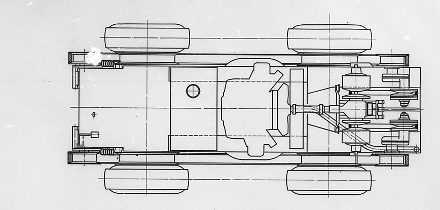 Drawing Daf 70 YR - underside