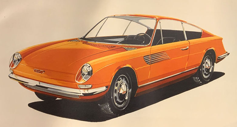 Daf P40 GT - drawing by Michelotti's design studio